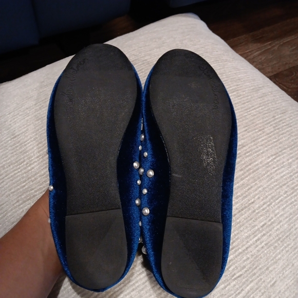 Sam Edelman Blue Polka Dot Flats Size 3 - Picture 3 of 5